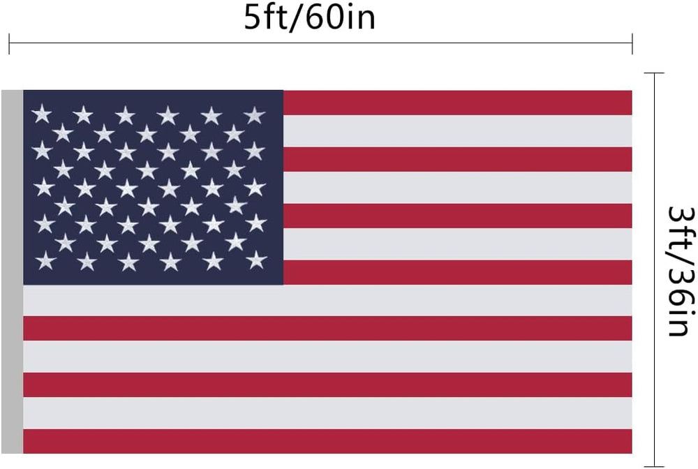 American Flag 3x5 Outdoor Heavy Duty Embroidered Stars