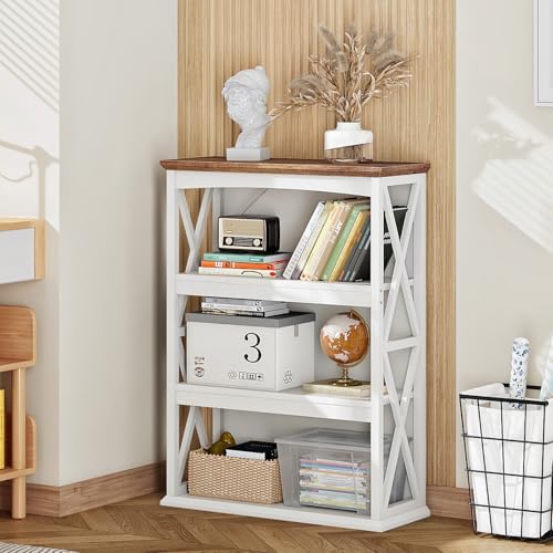 CHOEZON 4-Tier Bookshelf, 42.9" Small Bookcase, Floor Standing Organizer...