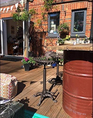Rustic Industrial Bar Stool - Cast Iron Tractor Stool Adjustable Height Swive...