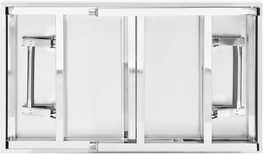 vidaXL Kitchen Folding Work Table 39.4"x24"x32" Stainless Steel