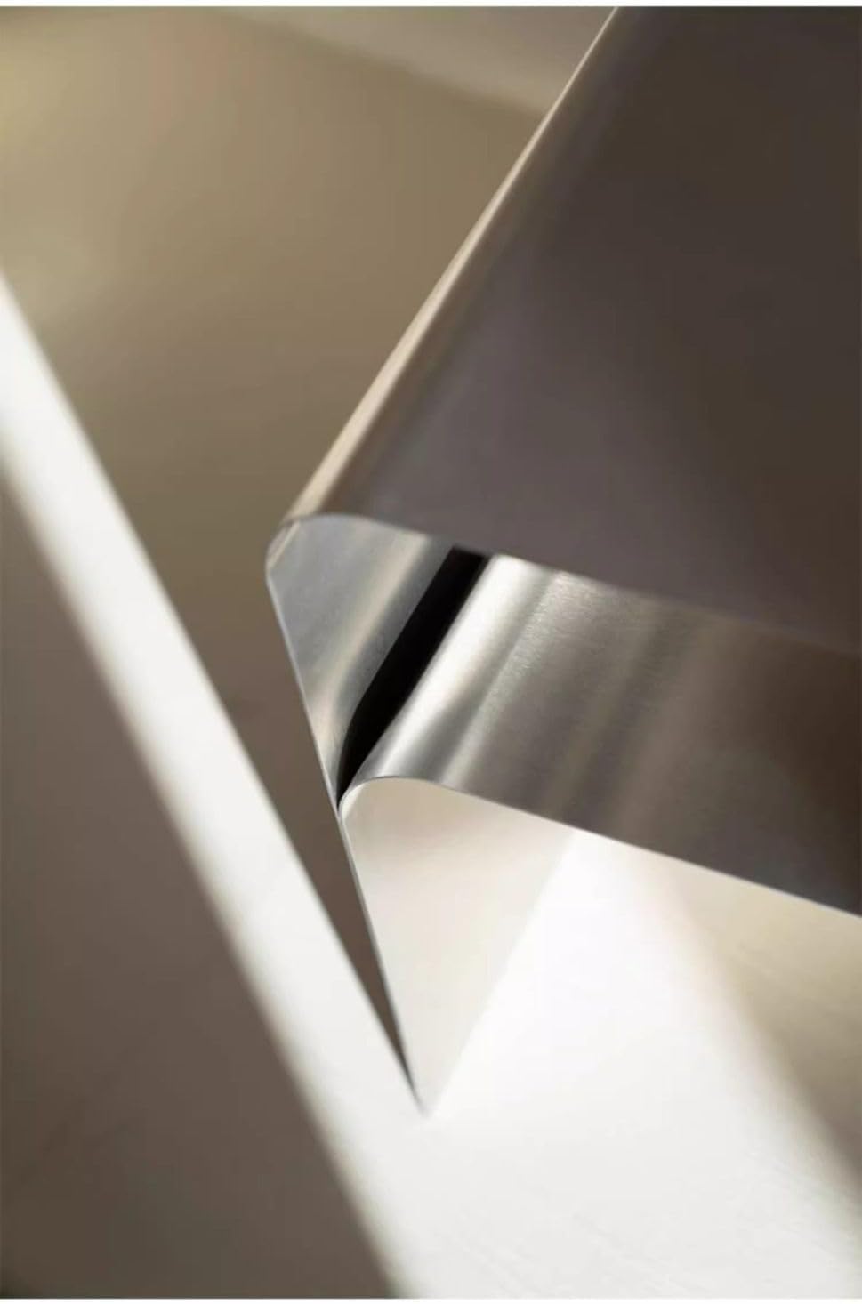 Modern Stainless Steel Side Table – Seamless Integrated Design, Sturdy and St...