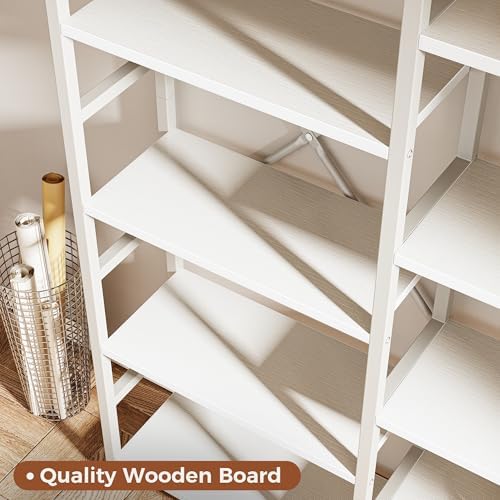 SUPERJARE Triple Bookshelf, Bookcase with 14 Open Display Shelves, Wide Book ...