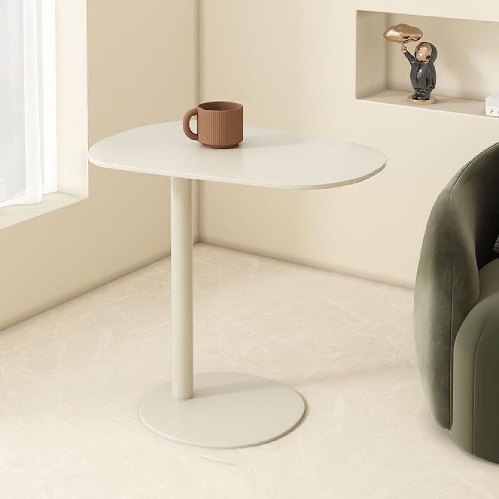 Modern C-Shaped End Table, Small Sofa Side Table Metal Side Table for Couch a...