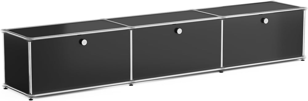 Modern Storage Cabinet Black E Versatile Free-Standing Organizer for Home Off...