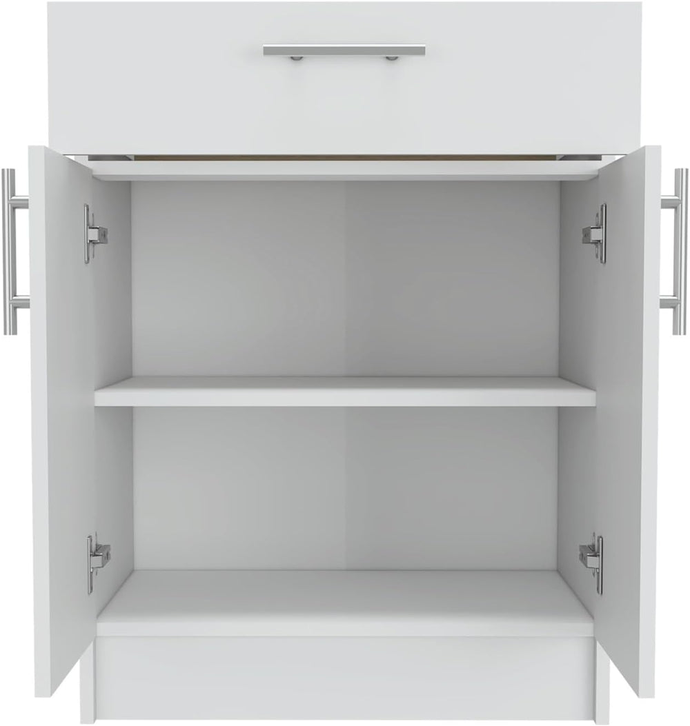 Pantry Cabinet, One Drawer, One Double Door Cabinet with Two Shelves,for Kitchen