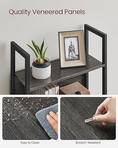 VASAGLE 5 Tier Bookshelf, Free Standing Bookcase Storage Organizer
