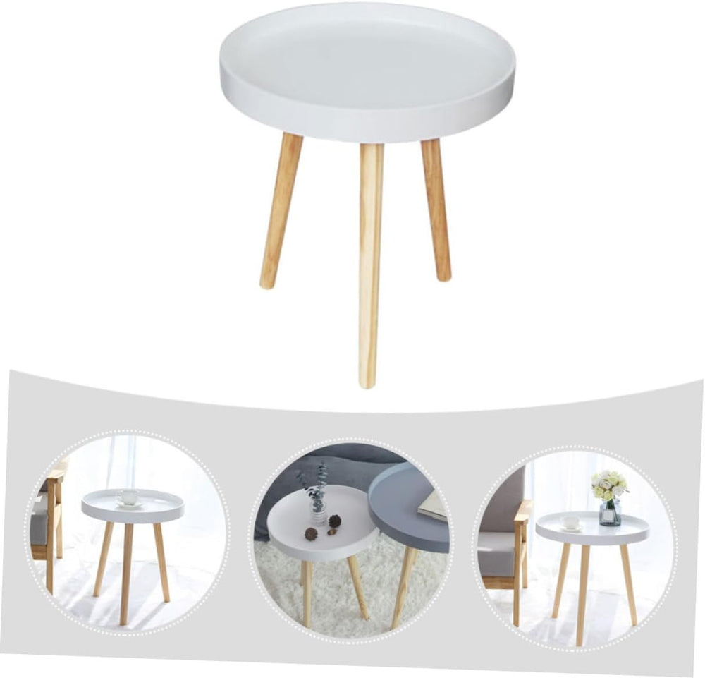 Nordic Style Mini Round Coffee Table White Small Corner Sofa Side Table Creat...