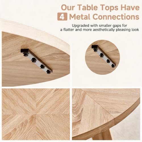 47 in Round Dining Table Set for 4, Kitchen Table and Chairs