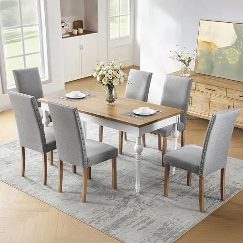 Upholstered Dining Chair Modern Stylish Fabric Kitchen Diner, Set of 4