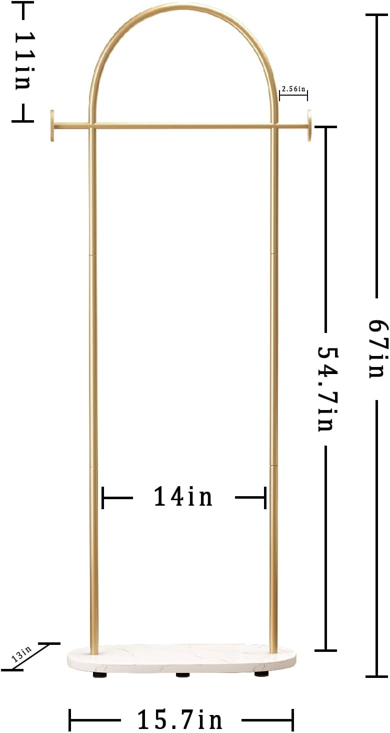 Gold Clothing Rack, Modern Clothes Rack with Shelf, Heavy Duty Freestanding C...