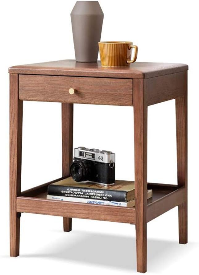 Telephone Table, Side Table with Drawer,Solid Wood Nightstand,Sofa Telephone ...
