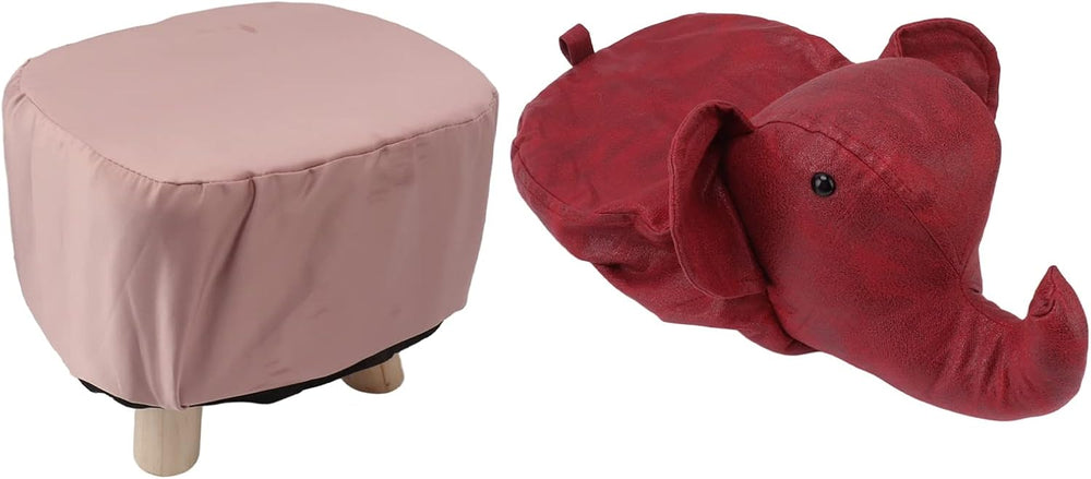 Diydeg Animal Footstool, Cute Elephant Shaped Ottoman Footstool with Soft Pad...