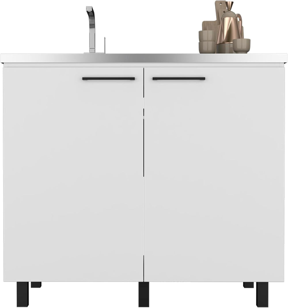 Utility Sink Cabinet Burwood, Kitchen, White