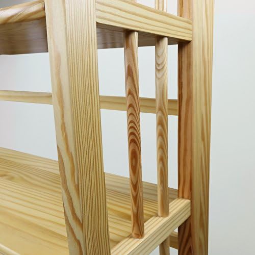 Casual Home 3-Shelf 27.5" Wide Folding Stackable Bookcase, Natural (New)