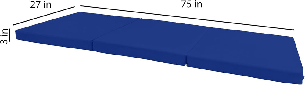 D&D Futon Furniture Trifold Foam Beds, Floor Tri-Fold Bed, Foldable Shiki...
