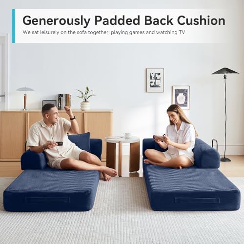 79" Convertible Sofa Bed, Couch for Small Living Room | Corduroy Lovesea...