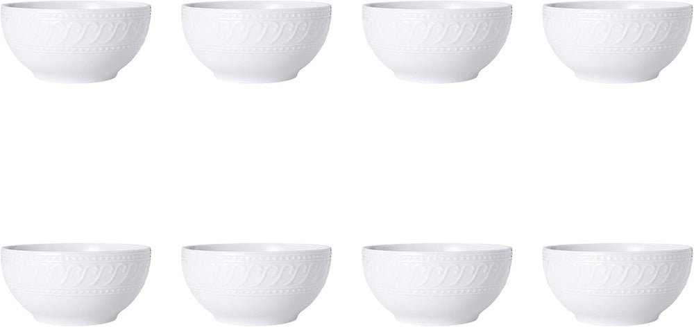 Pfaltzgraff Sylvia Dinnerware Set 32-Piece Service for 8 - White Porcelain Di...