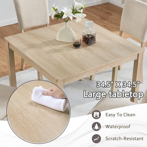 Harper & Bright Designs Modern 5-Piece Wooden Dining Table Set for 4 - Sm...
