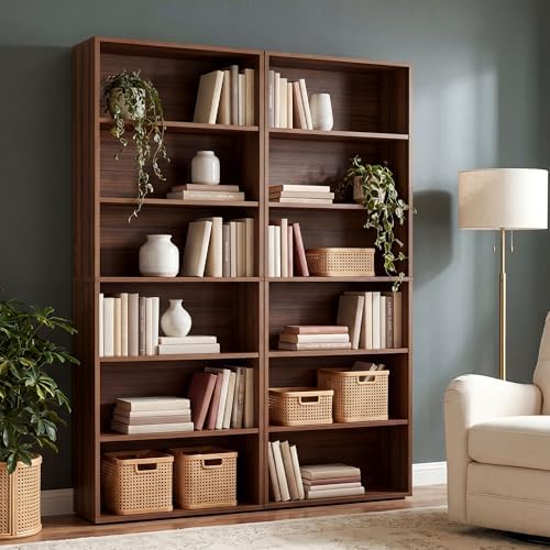 IRONCK Bookshelf and Bookcases 70" Tall, 6 Tiers Display Storage Shelves