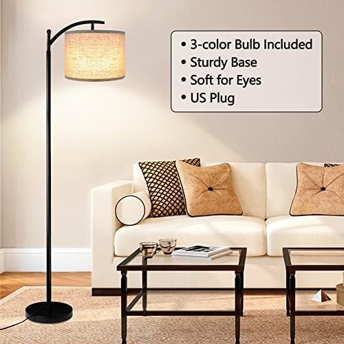 ROTTOGOON Floor Lamp for Living Room with 3 Color Temperatures LED Bulb, Stan...