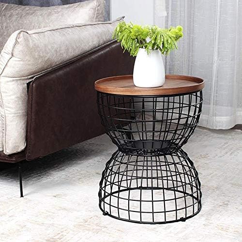 Telephone Table, Mobile Tray Sofa Side Table,Retro Solid Wood Telephone Desk,...