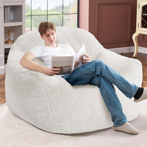 Giant Bean Bag Chair for Adults, Large Memory Foam BeanBag Chairs, Oversized ...