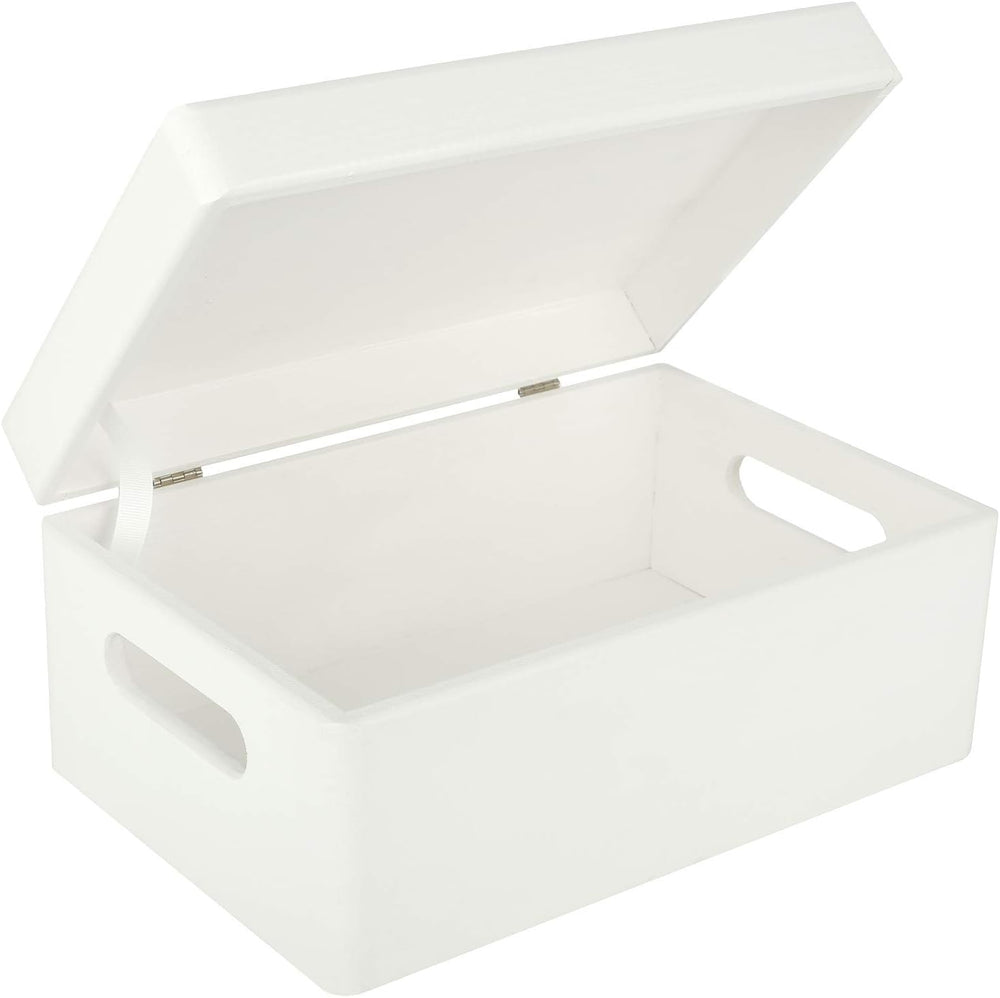 Creative Deco Personalized White Wooden Storage Box Wedding Box | 11.8x7.87x5...
