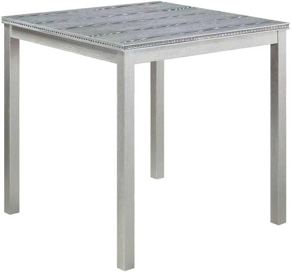 LUMISOL Wood Square Dining Table for 4, Farmhouse Counter Height Kitchen Tabl...