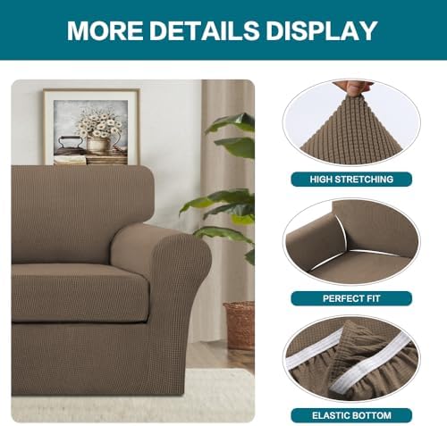 Turquoize 2 Piece Chair Covers Armchair Slipcovers for Living Room Armchair S...