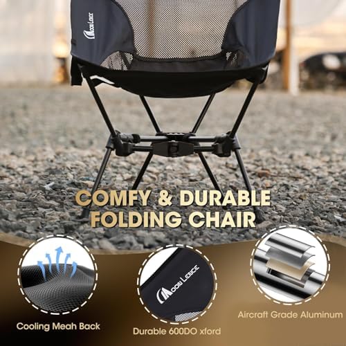MOON LENCE Portable Camping Chair Backpacking Chair - The 4th Generation Ultr...