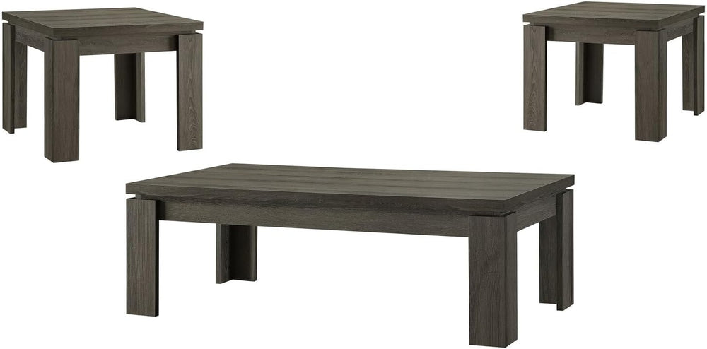 3-piece Occasional Table Set Weathered Grey 701686