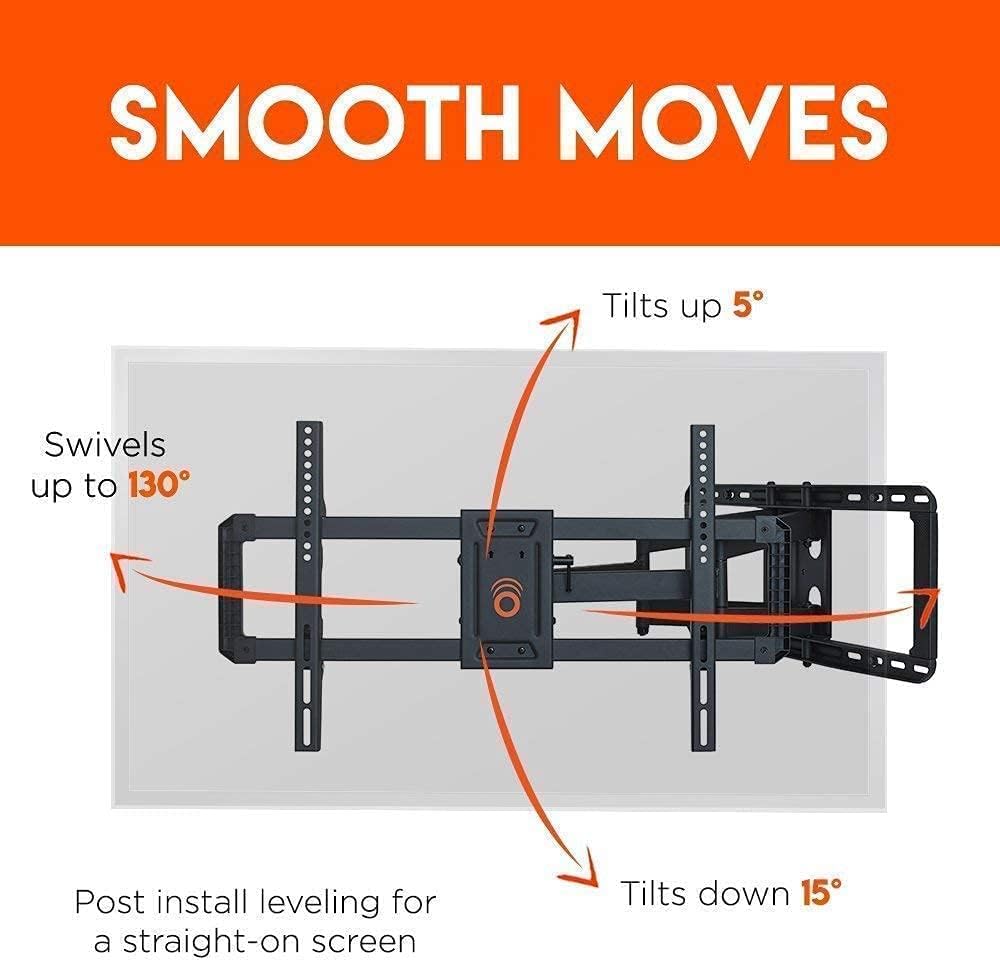 ECHOGEAR Full Motion TV Mount & in Wall TV Cable Hider Bundle - Mount TVs...