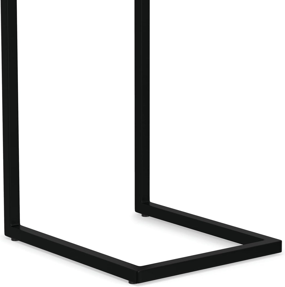 SIMPLIHOME Skyler C-Side Table - 16 inch Wide Solid Mango Wood and Metal Slid...