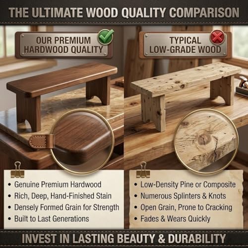 Entryway Bench, 24" to 59" Solid Wood Bench, Wooden Shoe Bench for ...