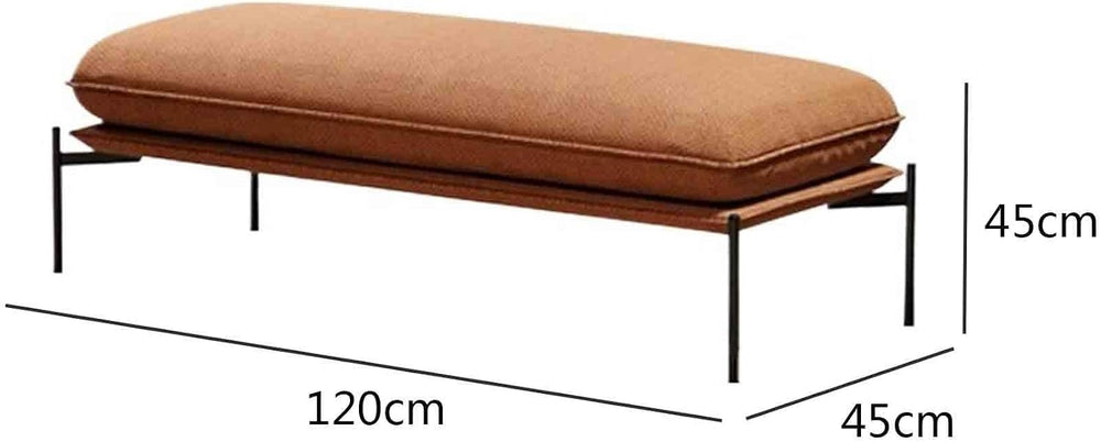 Modern Stainless Steel Bed end Bench Bedroom Rest Clothing Store Entryway(Med...