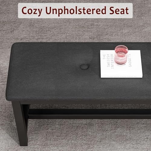 IDEALHOUSE Dining Table Set for 4, Kitchen Table with Upholstered Bench, 3 Pi...