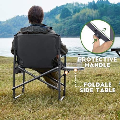 Timber Ridge Aluminum Oversized Camping Chair, Lightweight Portable Directors...