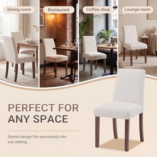 MALOL Modern Dining Chairs Set of 4, Upholstered Kitchen Chairs with High Bac...
