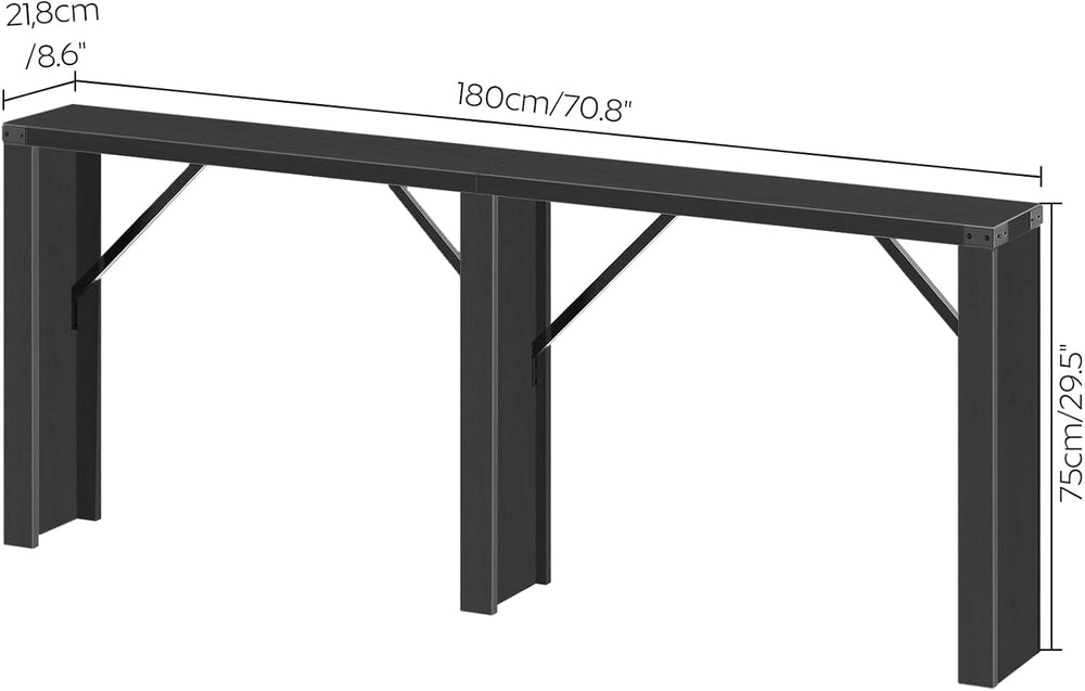 YATINEY Console Table, 70.8" Long Behind Couch Sofa Table, Entryway Tabl...