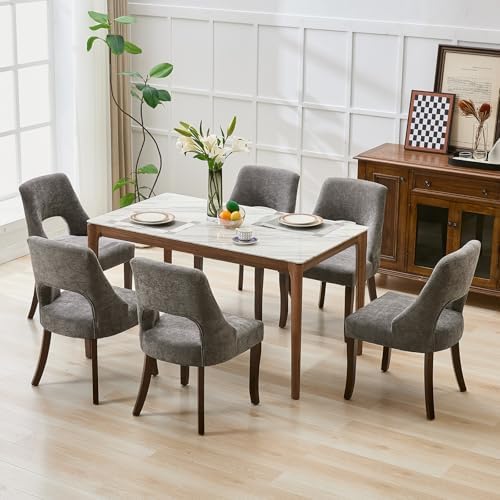 UVV Wooden Dining Chairs Set of 4, Mid Century Modern Upholstered Dining Room...