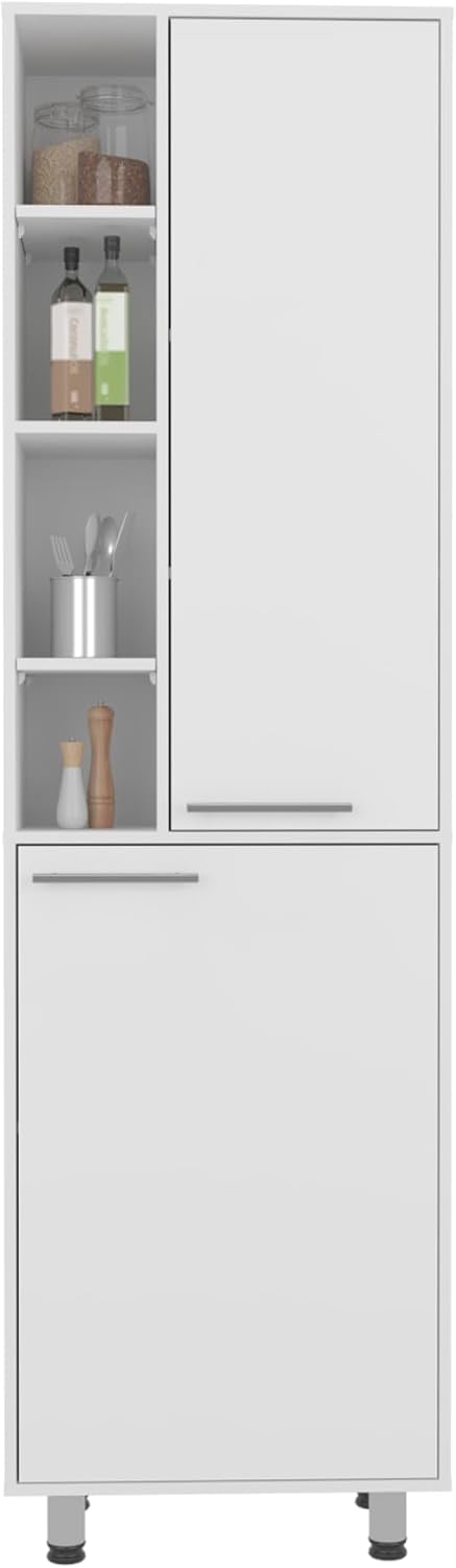 Kitchen Pantry with 2 Doors and Adjustable Shelves | Adjustable shelves and s...