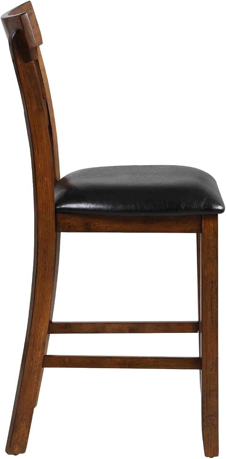 ERGOMASTER Dining Chairs Set of 4, Farmhouse 25.5" Bar Chairs, Rubber Wo...