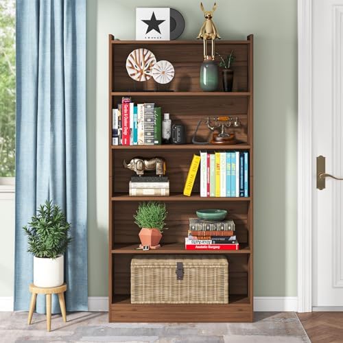Tribesigns 72-inch Tall Bookcase, Modern 6-Tier White Library Bookshelf with ...