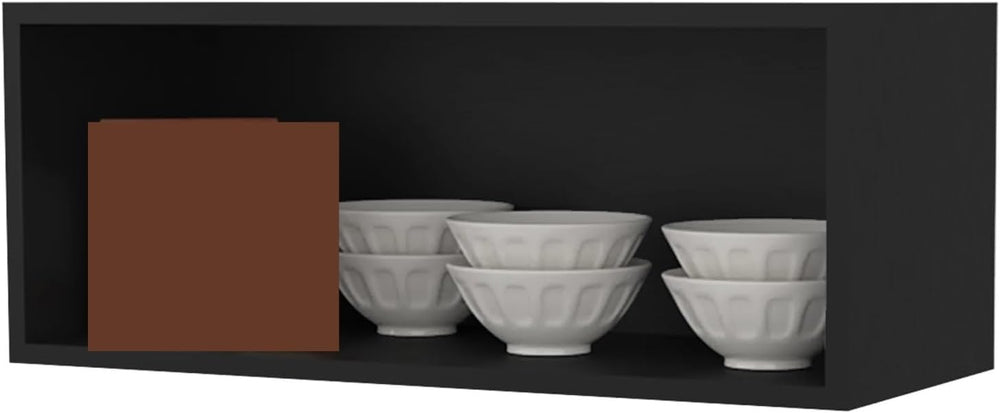 Wall Cabinet with Open Storage, Pantry Sideboard Locker for Kitchen Hallway C...