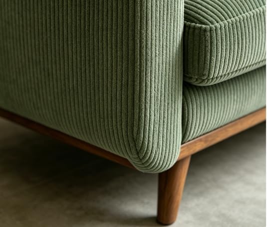 Vesgantti 68" Comfy Green Corduroy Loveseat Sofa, 2 Seater Deep Seat Cou...