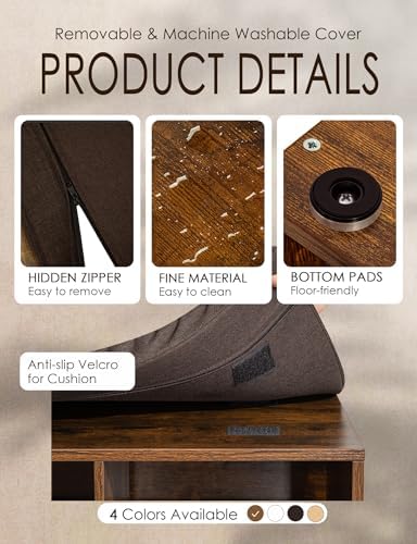 DINZI LVJ Shoe Storage Bench with Cushion, 15-Cubby Shoe Rack with Seat | 50....