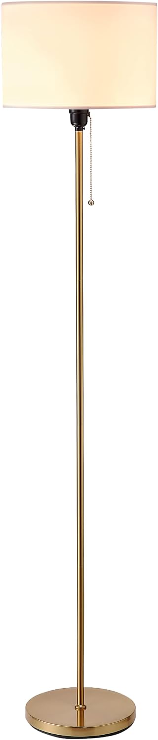 O’Bright Ted - Drum Shade Standing Lamp, Pull Chain Switch, E26 Socket, Moder...