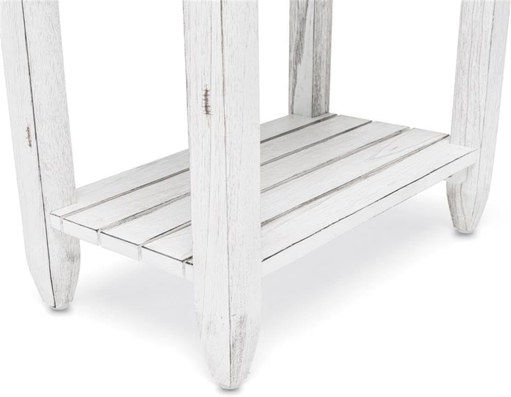 Pemberly Row Contemporary Wood Chairside Table, 25" H x 14" W x 23&...
