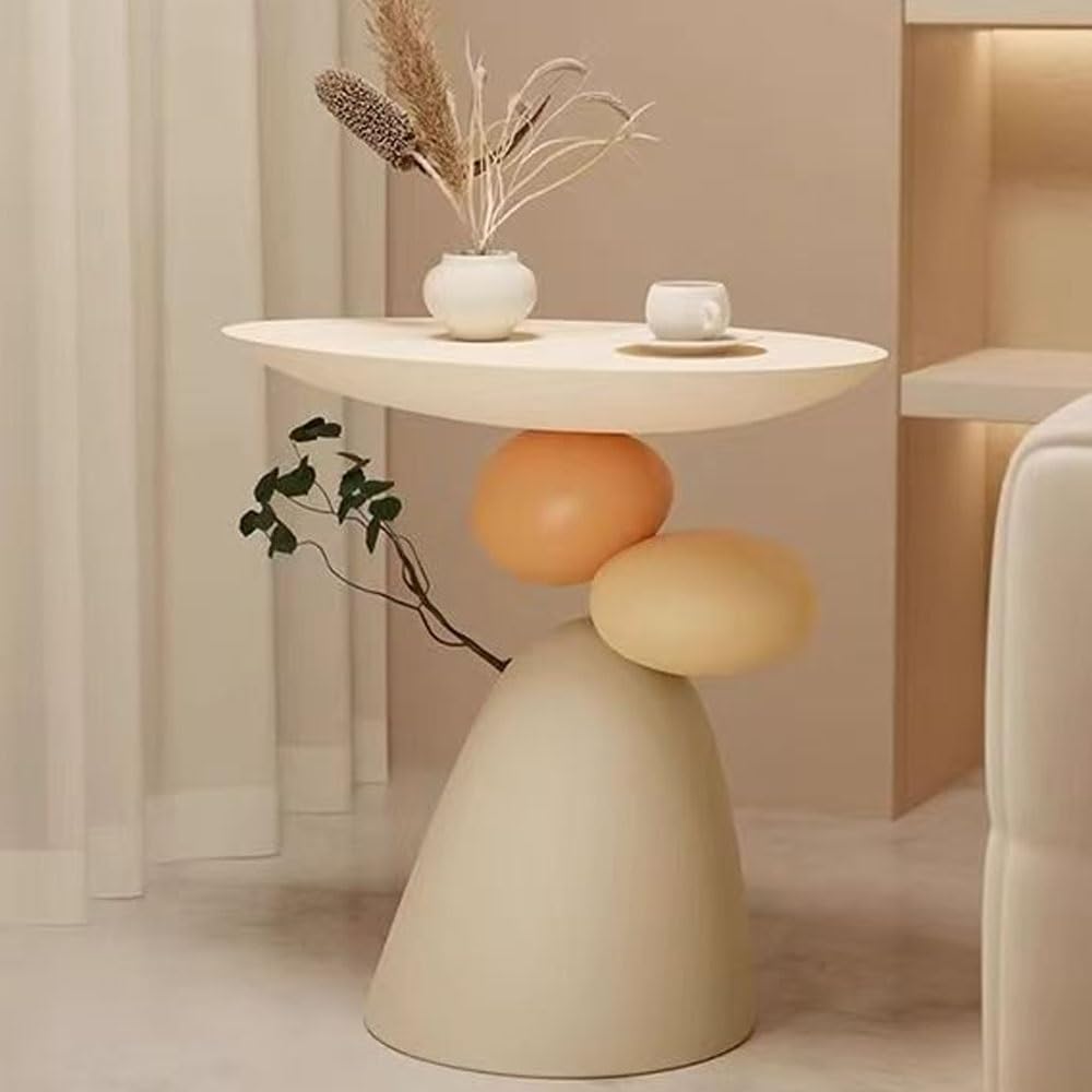 Multifunctional Resin Side Table, Distinctive End Table, Good Luck Coffee Tab...