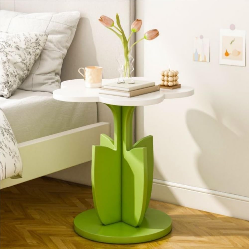 Funky Decorative Flower-Shaped Side Table, Modern Creative Couch Table with P...